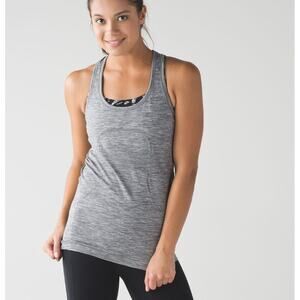 Lululemon Swiftly Tech Racerback Tank Top 2.0 Hip Length Gray Size 8 - EUC